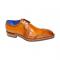 Emilio Franco "Marco" Gold Genuine Italian Calf Leather Lace-Up Dress Shoes.